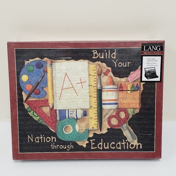 Lang Other - Lang Build Your Nation through Education 500 Piece Puzzle 2013 Sealed